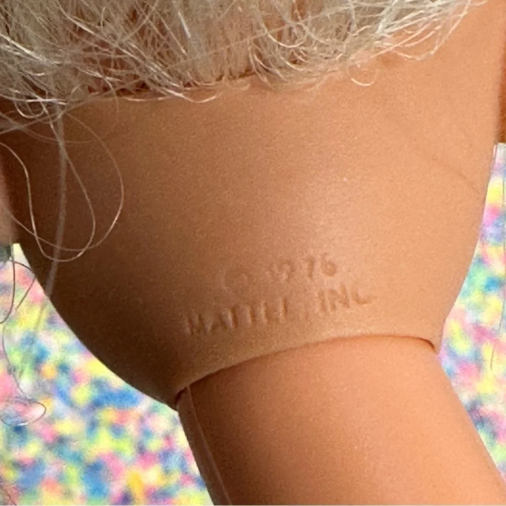 Barbie Doll 1995 Foam N Color Long Blonde Hair Bangs Earrings Shoes Restyled